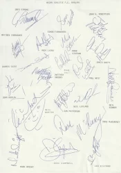 Wigan Athletic Football Club Multi Autographed Signed Team 1994 1995