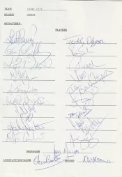 Stoke City Football Club Multi Autographed Signed Team 1994 1995