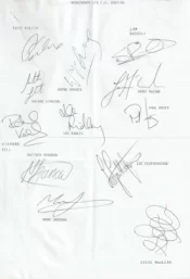 Scunthorpe United Football Club Multi Autographed Signed Team 2003 2004