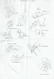 Scunthorpe United Football Club Multi Autographed Signed Team 2003 2004