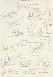 Scunthorpe United Football Club Multi Autographed Signed Team 1991