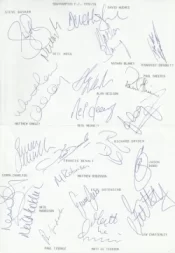 Scunthorpe United Football Club Multi Autographed Signed Team 1996 1997