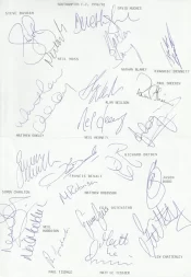 Scunthorpe United Football Club Multi Autographed Signed Team 1996 1997