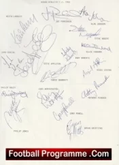 Wigan Athletic Football Club Multi Autographed Signed Team 1992