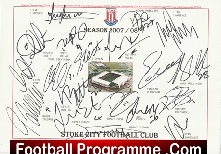 Stoke City Football Club Multi Autographed Signed Team 2007 2008 - Image 2