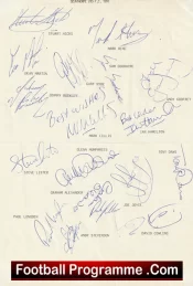 Scunthorpe United Football Club Multi Autographed Signed Team 1991