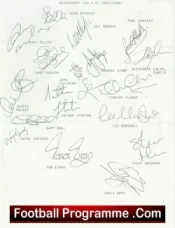 Scunthorpe United Football Club Multi Autographed Signed Team 1999 2000