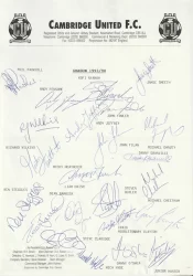 Cambridge United Football Club Multi Autographed Signed Team 1993 1994