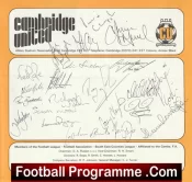 Cambridge United Football Club Multi Autographed Signed Team 1989 1990