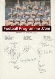 Birmingham City Football Club Multi Autographed Signed Team 1987 1988