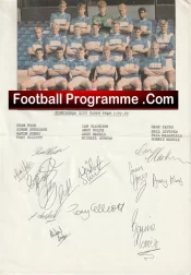 Birmingham City Football Club Multi Autographed Signed Team 1987 1988
