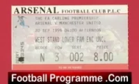 Arsenal v Manchester United 1998 – Ticket Treble Season