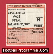 Billericay v Sheffield 1977 – FA Vase Cup Final Ticket Wembley