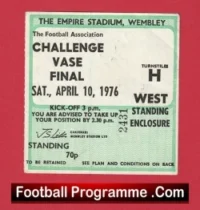 Billericay v Stamford 1976 – Challenge Vase Cup Final Ticket Wembley