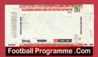 Blackburn Rovers v Manchester United 2006 – Football Ticket
