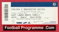 Chelsea v Manchester United 2012 – Ticket Youth Cup Semi Final