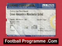 Crewe Alexandra v Manchester United 2004 – Football Ticket