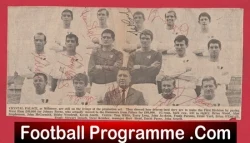 Crystal Palace Football Club Multi Autographed Signed Picture 1967 1968 - football memorabilia