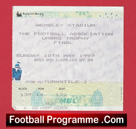 Dagenham Redbridge v Woking 1997 - Trophy Cup Final Ticket Wembley - Image 2