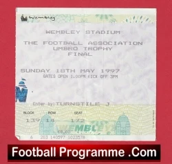 Dagenham Redbridge v Woking 1997 - Trophy Cup Final Ticket Wembley - football memorabilia