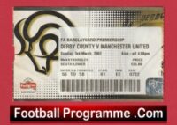 Derby County v Manchester United 2002 – Football Ticket