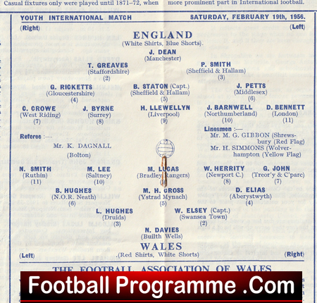 England v Wales 1956 - Youth International at Shrewsbury - Image 5