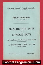 Manchester Boys v London Boys 1958 – Schoolboys Manchester City