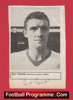 Manchester United Bill Foulkes Autographed Signed Picture Man Utd 1950s - football memorabilia