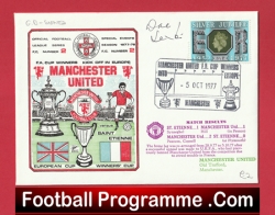 Manchester United Dave Sexton Ex Manager Signed First Day Cover FDC - football programme