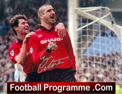 Manchester United Eric Cantona Signed Autograph Massive Mega Picture - football memorabilia