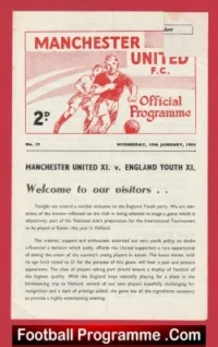 Manchester United v England 1964 – Youth Match at Old Trafford