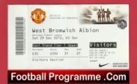 Manchester United v WBA 2012 – Match Ticket