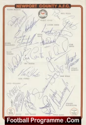 Newport County Football Club Multi Autographed Signed Team 1987 1988