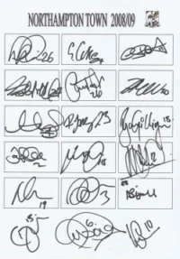 Northampton Town Football Club Multi Autographed Signed Team 2008 2009