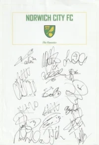 Norwich City Football Club Multi Autographed Signed Team 2006 2007