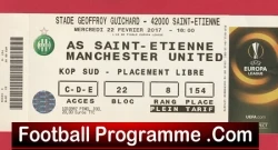 St Etienne v Manchester United 2017 - Europa Cup Match Ticket France - football memorabilia