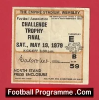 Stafford Rangers v Kettering Town 1979 – Challenge Trophy Cup Final Ticket Wembley