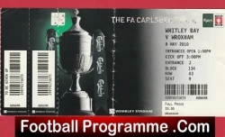 Whitley Bay v Wroxham 2010 - FA Vase Cup Final Ticket Wembley - football memorabilia