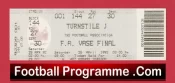 Wimborne Town v Guiseley 1992 – FA Vase Cup Final Ticket Wembley