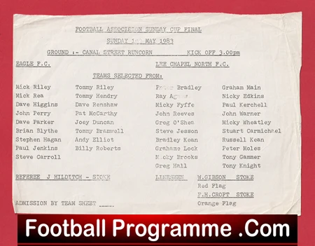 Eagle v Lee Chapel North 1983 - at Runcorn FC - Image 4