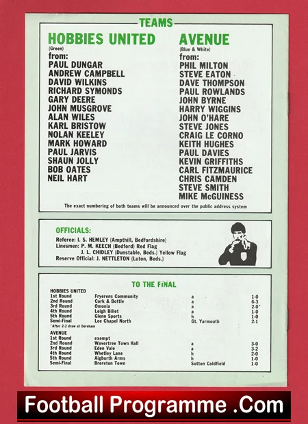 Avenue v Hobbies United 1985 - Sunday Cup Final Norwich City - Image 3