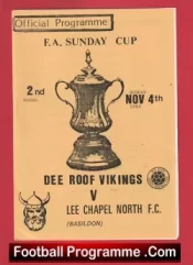 Dee Roof Vikings v Lee Chapel North 1984 – Sunday Cup