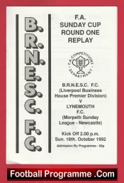 BRNESC v Lynemouth 1992 – Sunday Cup