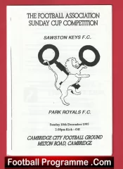 Sawston Keys v Park Royals 1995 – Sunday Cup