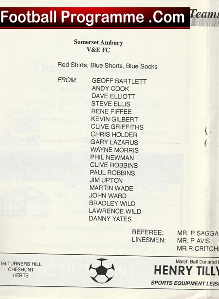 Somerset Ambury v Ranelagh Sports 1993 - Sunday Cup - Image 3