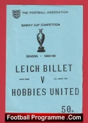 Leigh Billet v Hobbies United 1985 – Sunday Cup