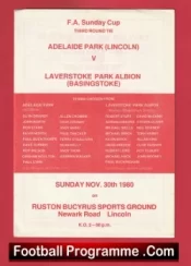 Adelaide Park v Laverstoke Park Albion 1980 – Sunday Cup