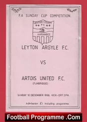 Leyton Argyle v Artois United 1989 – Sunday Cup