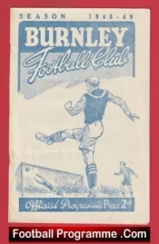 Burnley v Wolves 1949 – 1940’s Programme