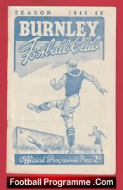 Burnley v Wolves 1949 – 1940’s Programme